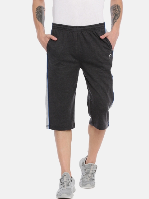 

Proline Active Men Charcoal Grey Colourblocked Regular Fit Sports Shorts