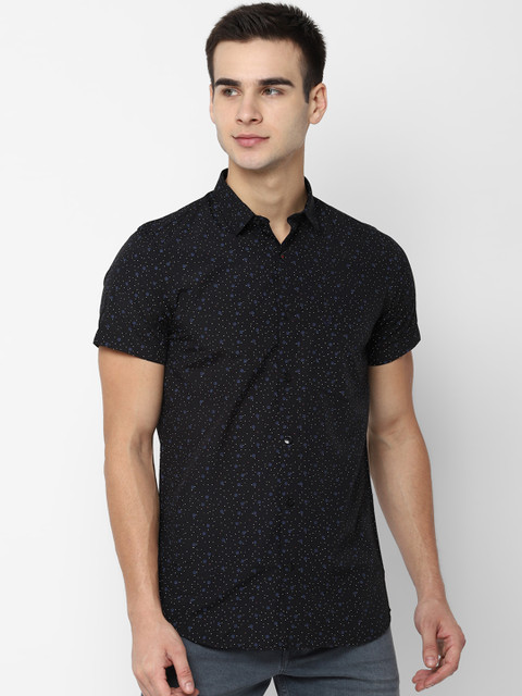 

Allen Solly Men Black Slim Fit Printed Casual Shirt