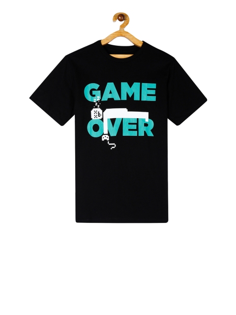 

The Childrens Place Boys Black Printed Round Neck T-shirt