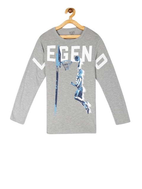 

The Childrens Place Boys Grey Printed Round Neck T-shirt