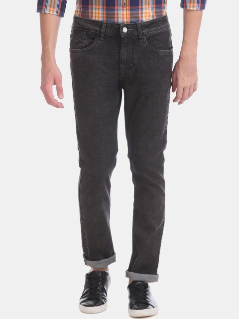 

Flying Machine Men Black Slim Fit Mid-Rise Clean Look Jeans