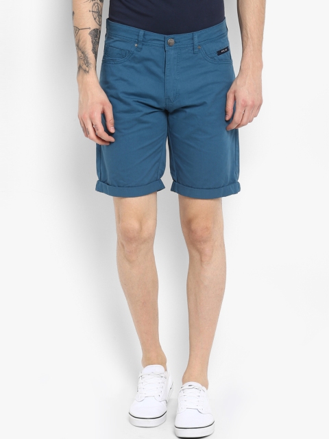 

KVL Men Blue Solid Regular Shorts