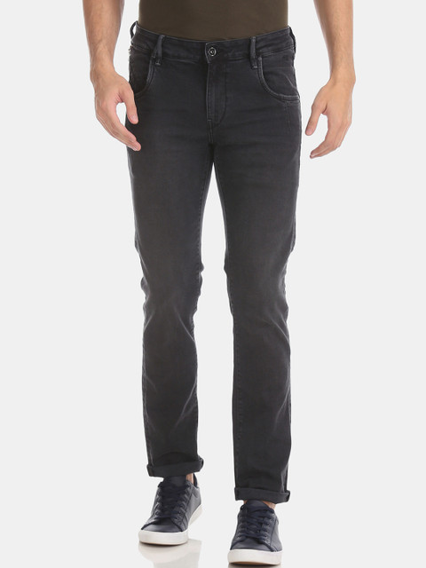 

Flying Machine Men Black Skinny Fit Low-Rise Clean Look Jeans
