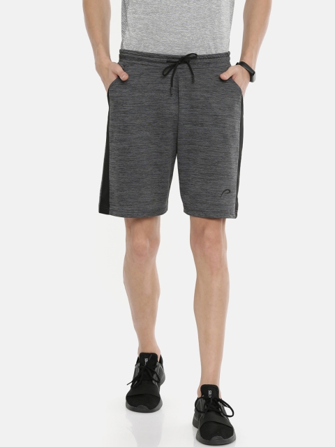 

Proline Active Men Charcoal Grey & Black Colourblocked Regular Fit Sports Shorts