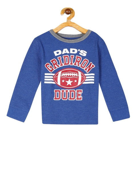 

The Childrens Place Boys Blue Printed Round Neck T-shirt