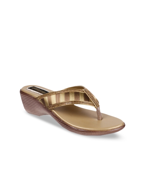 

Shoetopia Women Gold-Toned Embellished Heels