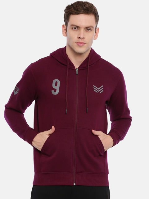 

Proline Active Men Maroon Solid Hooded Sweatshirt