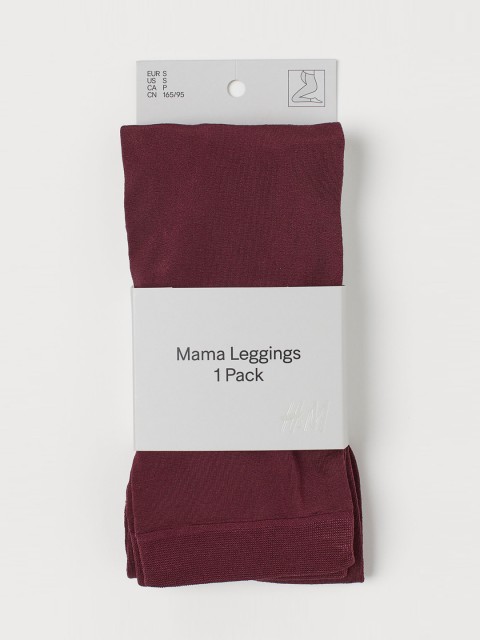

H&M Women Maroon Solid MAMA Leggings