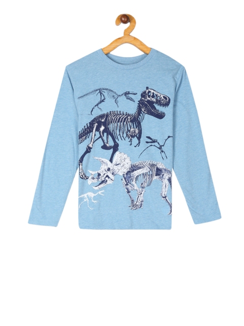 

The Childrens Place Boys Blue Printed Round Neck T-shirt