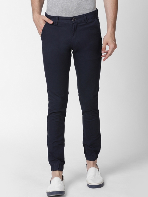 

Mucho Solo Men Navy Blue Skinny Fit Solid Joggers