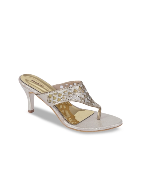 

Khadims Women Gold-Toned Embellished Heels