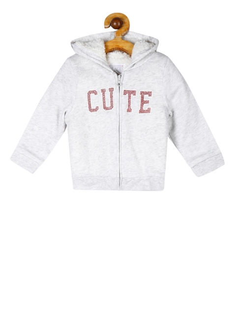 

The Childrens Place Boys Grey Printed Hooded Sweatshirt