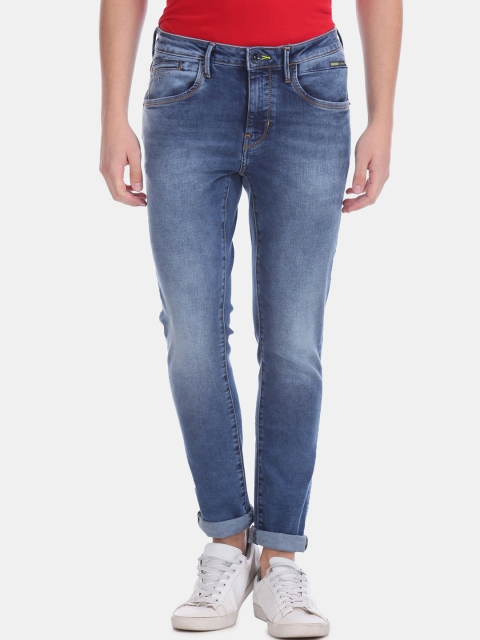 

Flying Machine Men Blue Skinny Fit Low-Rise Clean Look Jeans