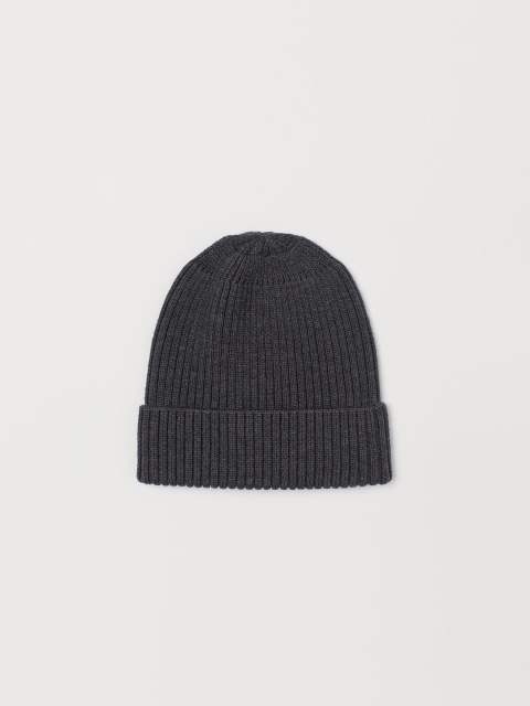 

H&M Boys Charcoal Grey Solid Wool Hat