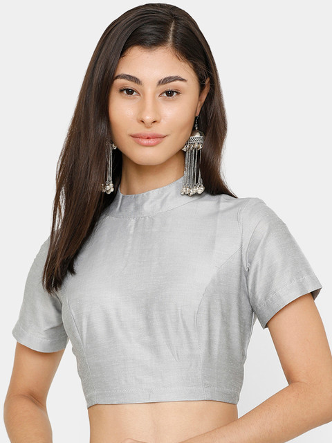 

De Moza Women Silver-Coloured Solid Top