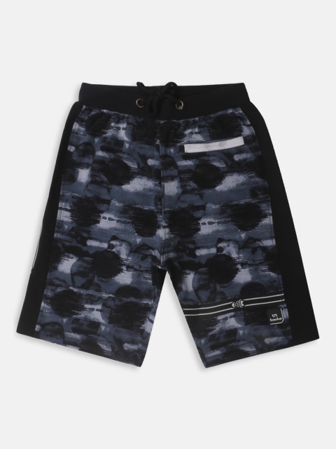 

Lil Tomatoes Boys Black Printed Regular Shorts