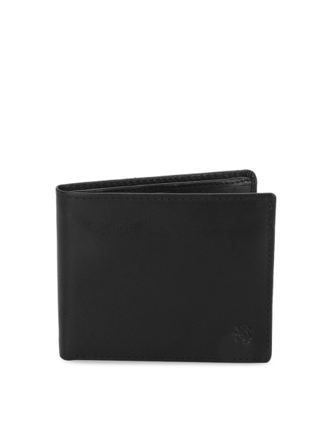 

Red Tape Men Black Solid Two Fold Leather Wallet