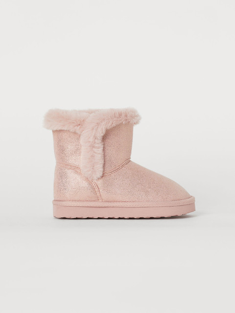 

H&M Girls Pink Faux Fur-Lined Boots
