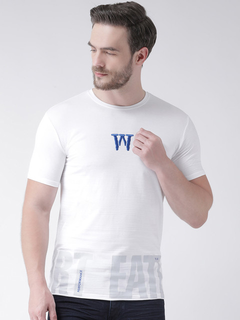 

Rex Straut Jeans Men White Printed Round Neck T-shirt