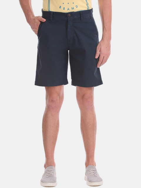 

Aeropostale Men Blue Solid Regular Fit Regular Shorts