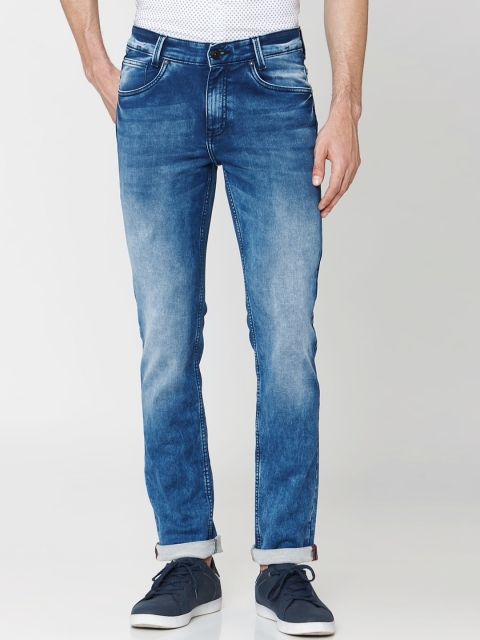 

Mufti Men Blue Regular Fit Mid-Rise Clean Look Stretchable Jeans