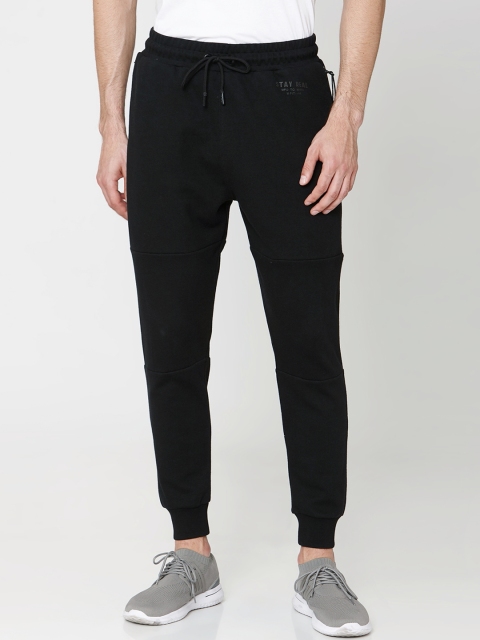 

Mufti Men Black Solid Joggers