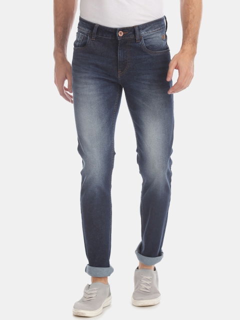 

Flying Machine Men Blue Slim Fit Mid-Rise Clean Look Stretchable Jeans