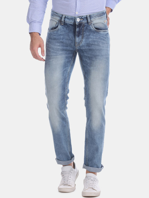 

Flying Machine Men Blue Slim Fit Mid-Rise Clean Look Stretchable Jeans