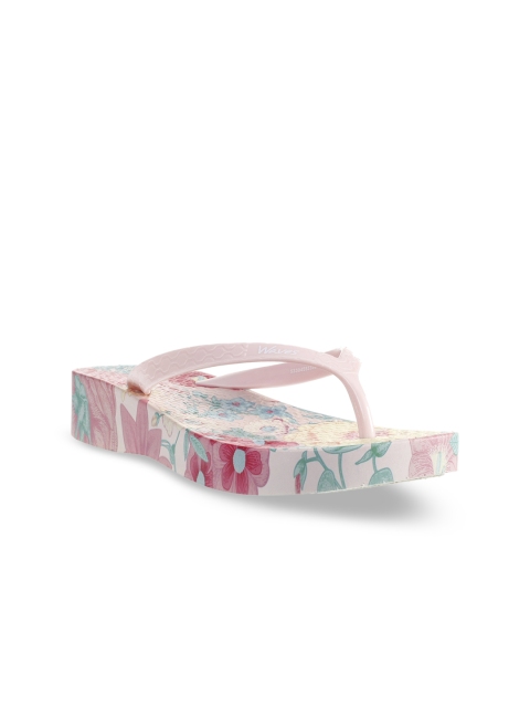 

Khadims Women Multicoloured Floral Printed Thong Flip-Flops, Multi