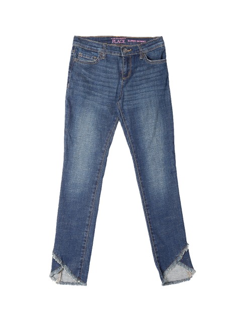 

The Childrens Place Girls Blue Super Skinny Fit Mid-Rise Clean Look Stretchable Jeans