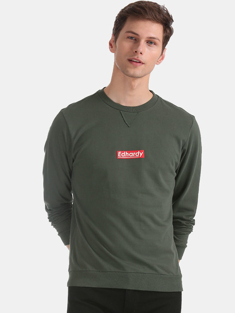 

Ed Hardy Men Green Striped Sweatshirt