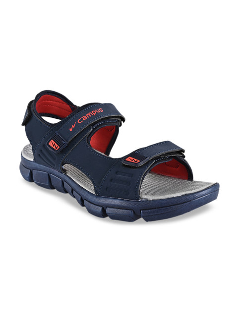 

Campus Men Navy Blue & Red Solid Sports Sandals