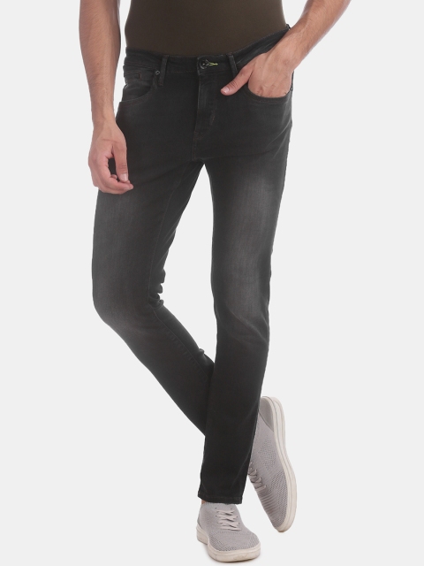 

Flying Machine Men Charcoal Grey Skinny Fit Mid-Rise Clean Look Stretchable Jeans