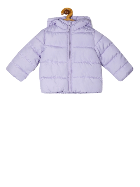 

The Childrens Place Girls Purple Solid Puffer Jacket