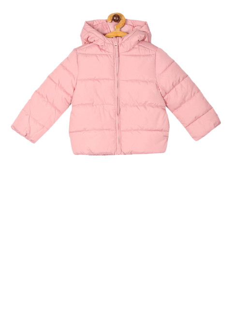 

The Childrens Place Girls Pink Solid Puffer Jacket