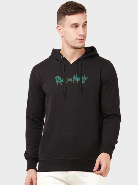 

Free Authority Men Black Rick & Morty Print Hooded Sweatshirt