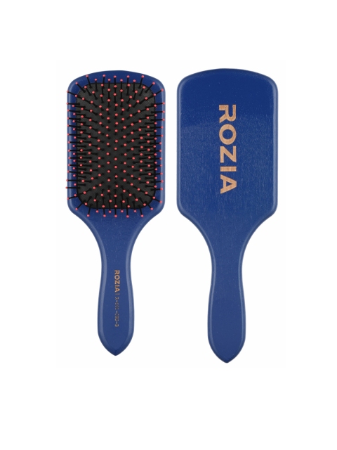 

Rozia Blue Paddle Detangler Hair Brush With Soft Bristles
