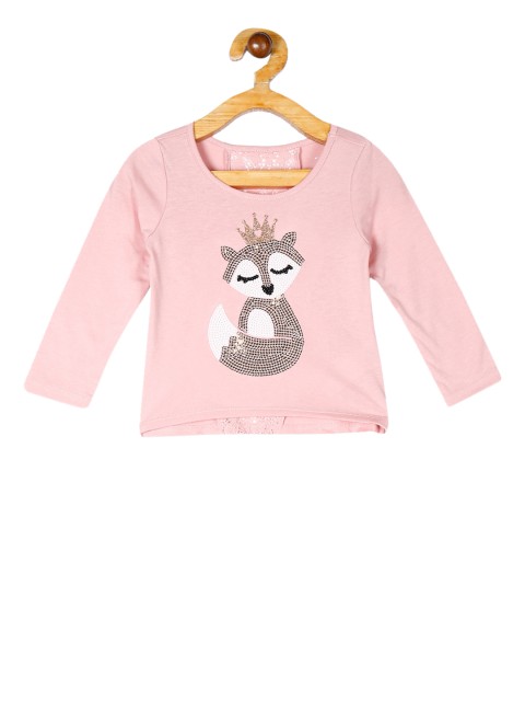 

The Childrens Place Girls Pink Sequin Graphic T-shirt