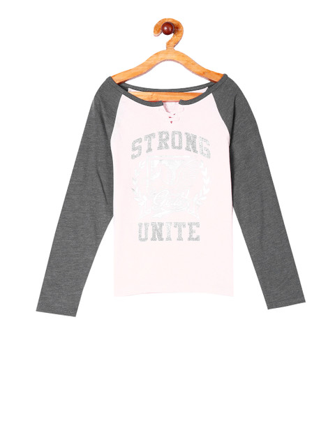 

The Childrens Place Girls Grey Printed Top