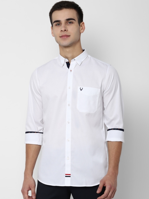 

Allen Solly Men White Manhattan Slim Fit Solid Casual Shirt