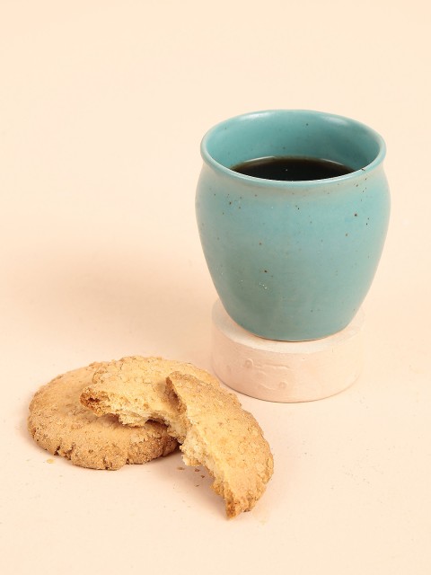 

Chumbak Teal Blue & Brown Ceramic Printed Kulladhs