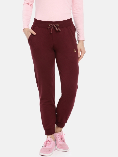 

Macrowoman W-Series Women Maroon Solid Joggers