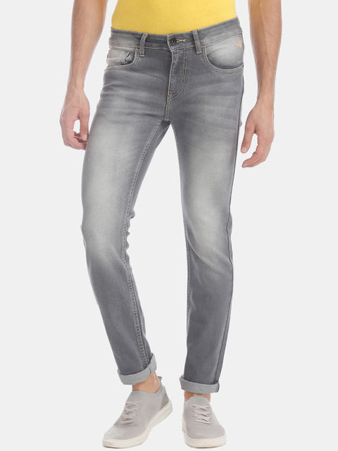 

Flying Machine Men Grey Slim Fit Mid-Rise Clean Look Stretchable Jeans