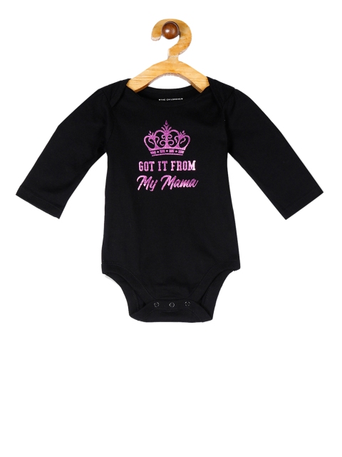 

The Childrens Place Infant Boys Black & Pink Printed Bodysuit