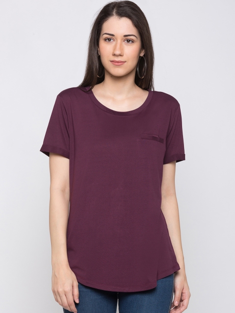

Globus Women Burgundy Solid Top
