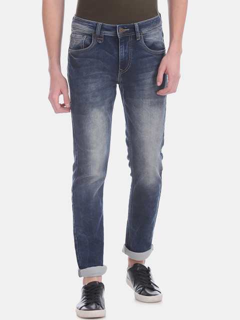 

Flying Machine Men Blue Slim Fit Mid-Rise Clean Look Stretchable Jeans