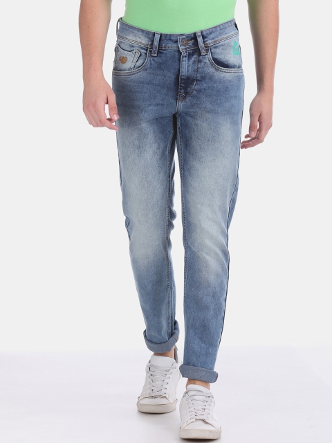 

Flying Machine Men Blue Skinny Fit Low-Rise Clean Look Stretchable Jeans