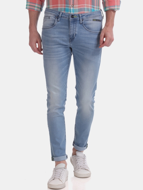 

Flying Machine Men Blue Skinny Fit Mid-Rise Clean Look Stretchable Jeans