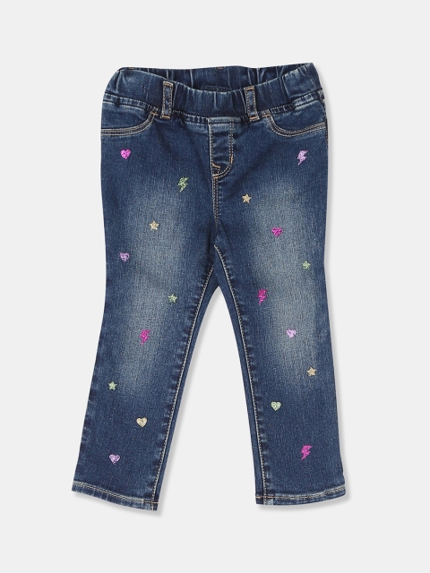 

GAP Girls Blue Glitter Print Jeggings