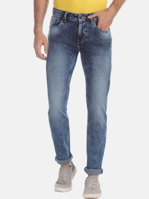 

Flying Machine Men Blue Slim Fit Mid-Rise Clean Look Stretchable Jeans